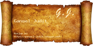 Gansel Judit névjegykártya